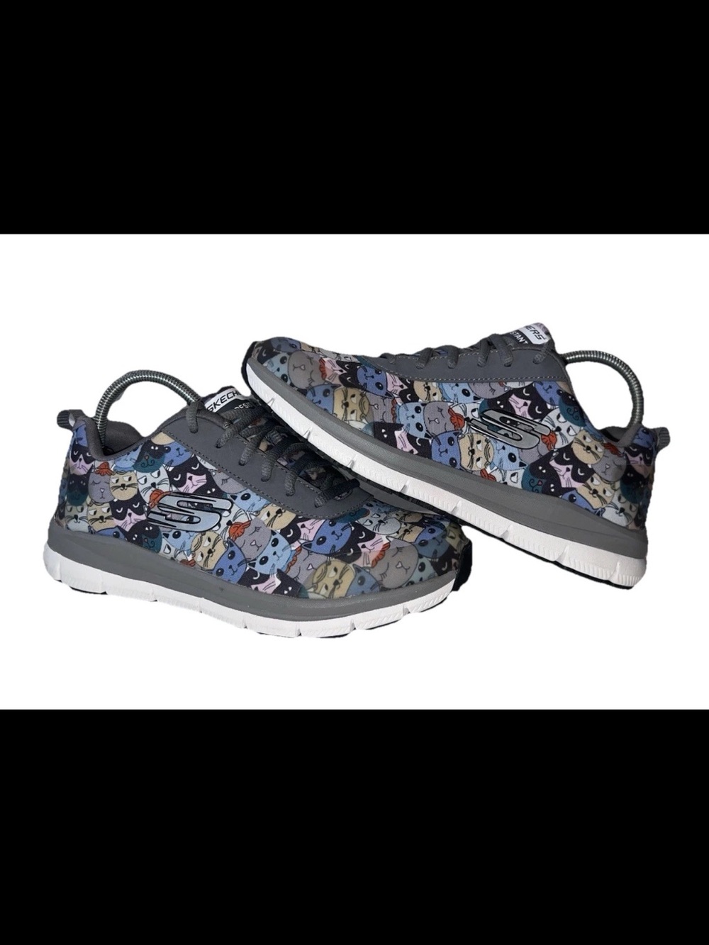Skechers Slip Resistant Work Relaxed Fit Comfort sneakers shoes cats size 8